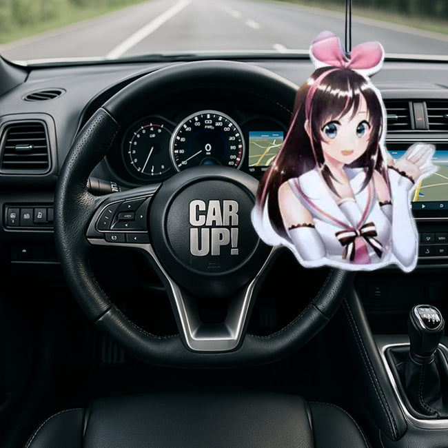 Anime-Girl Duftbaum pink – frecher Lufterfrischer mit pink gekleideter Anime-Figur fürs Auto