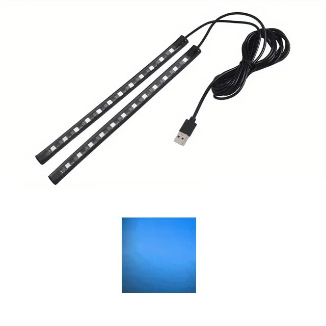 LED-Innenbeleuchtung Auto – eisblaue Lichtleiste mit USB-Anschluss für modernes Fahrzeug-Interior