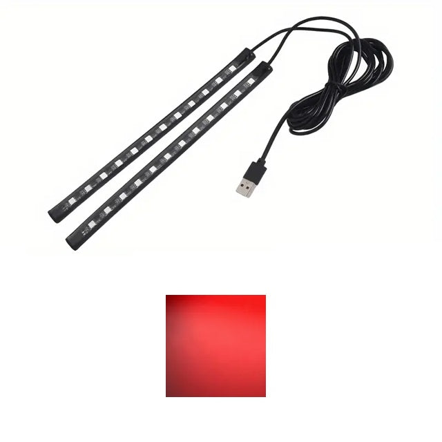 Rote LED-Leiste fürs Auto – Innenraumbeleuchtung mit starkem Rotlicht und Plug-in Anschluss
