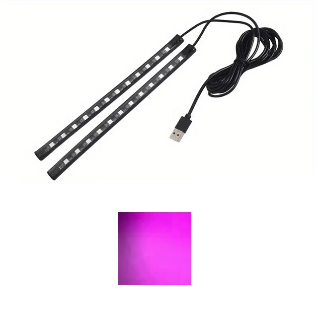 Auto Innenraum LED Beleuchtung – violette Ambientebeleuchtung mit USB für stylische Atmosphäre im Cockpit