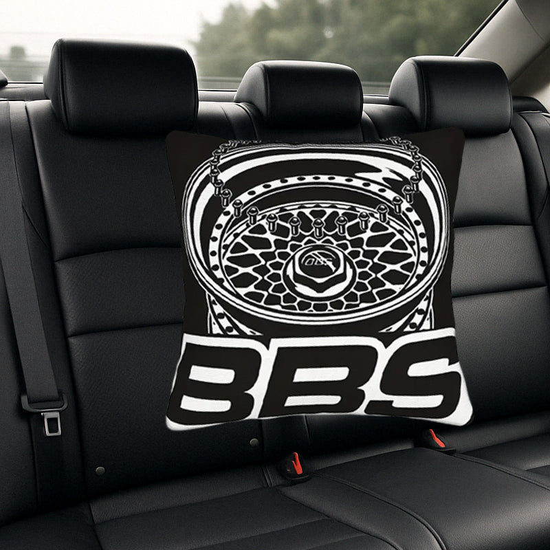 Auto-Kissen im Tuning-Stil – kultiges BBS Felgen-Motiv als Eyecatcher im Innenraum