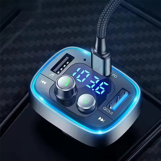 Bluetooth FM-Transmitter mit LED-Display & Schnellladefunktion – Zubehör für Musik & Freisprechen im Auto