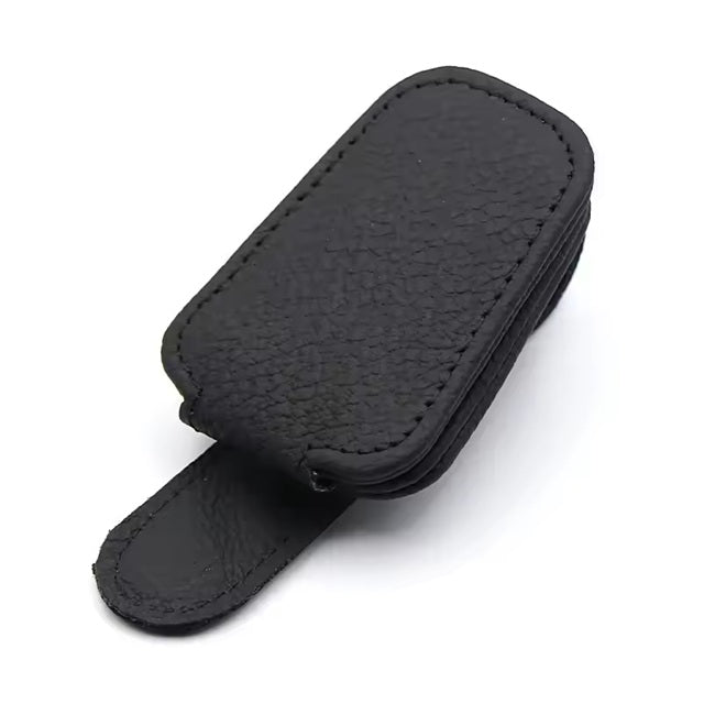 Schwarzer Brillenhalter Auto – magnetischer Sonnenblenden-Clip für Brillen