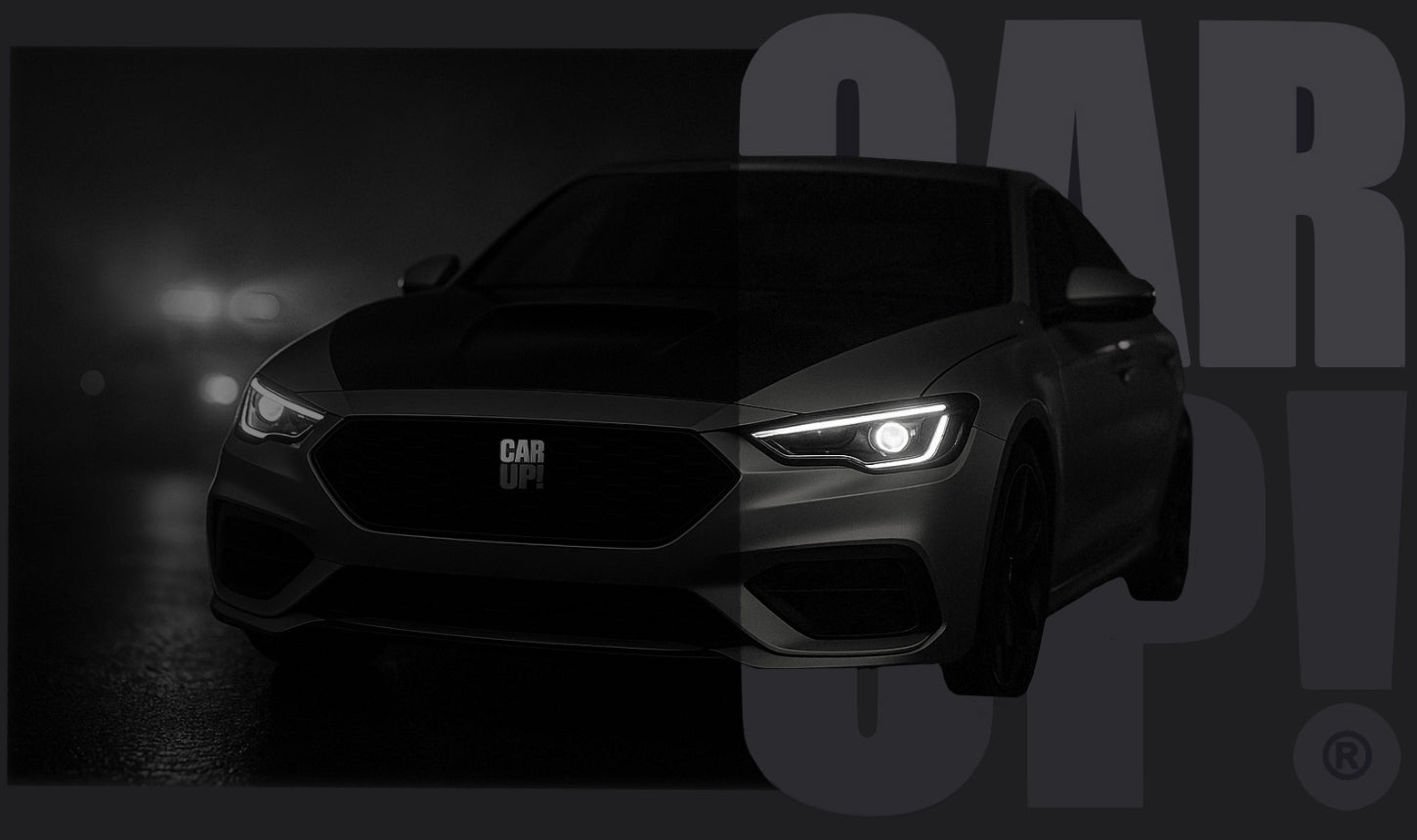 Stylisches Auto mit CARUP!® Grill-Logo – offizielles Snippet-Bild für den CarUp!® Tuning Shop Schweiz