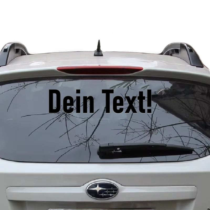 Eigener-Auto-Sticker schwarz für Auto-Aufkleber-Designs Text individuell personalisiert