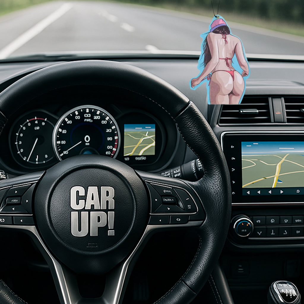 GirlsUp! Auto-Duftbaum mit sexy Girl-Motiv – auffälliger Lufterfrischer für Rückspiegel & Tuning-Fans