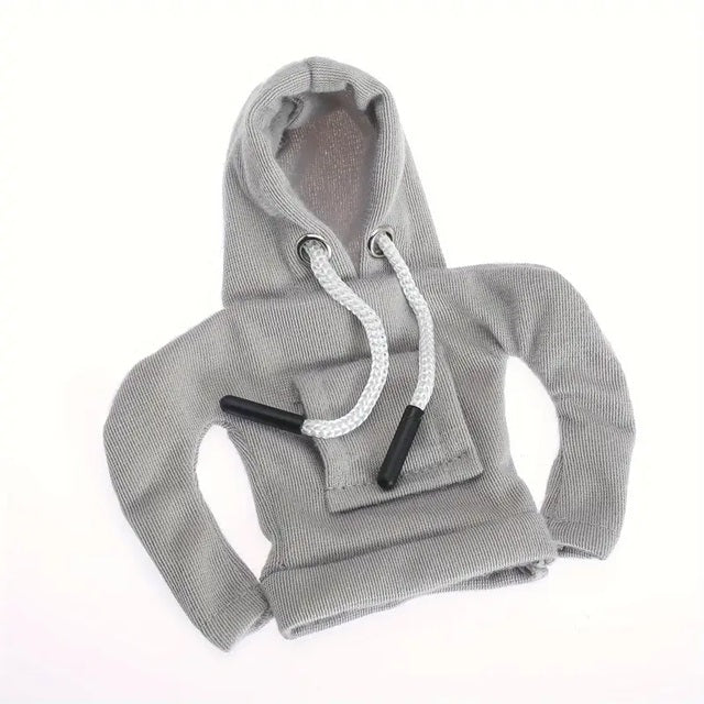 Schaltknauf Hoodie in Grau – dezenter Auto-Überzug mit weichem Plüsch-Stil