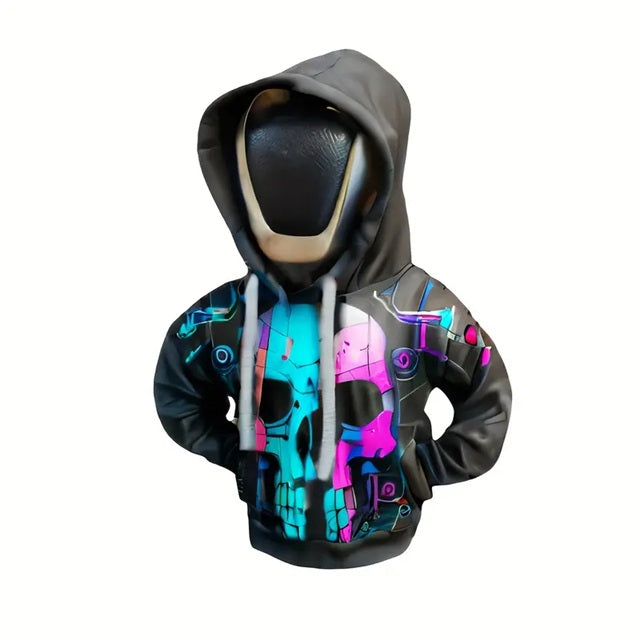Schaltknauf Hoodie CYBERPUNK – auffälliger Plüsch-Überzug im futuristischen Style fürs Auto