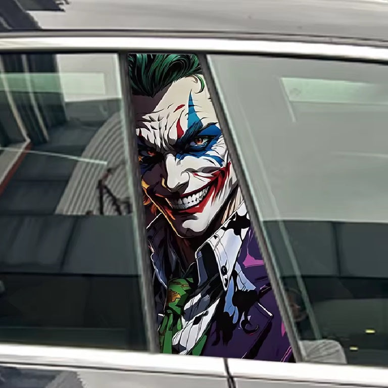 Joker Auto-Sticker für B-Säule – auffälliger Comic-Charakter mit grinsendem Gesicht fürs Tuning