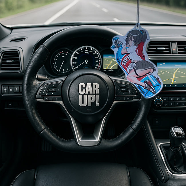 NOS-Girl Duftbaum gross – auffälliger Anime-Lufterfrischer im NOS-Design am Rückspiegel