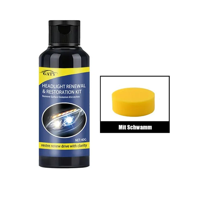Scheinwerfer Politur Set – Reinigungs- und Poliermittel für matte Scheinwerfer inklusive Schwamm, jetzt kaufen in der Schweiz