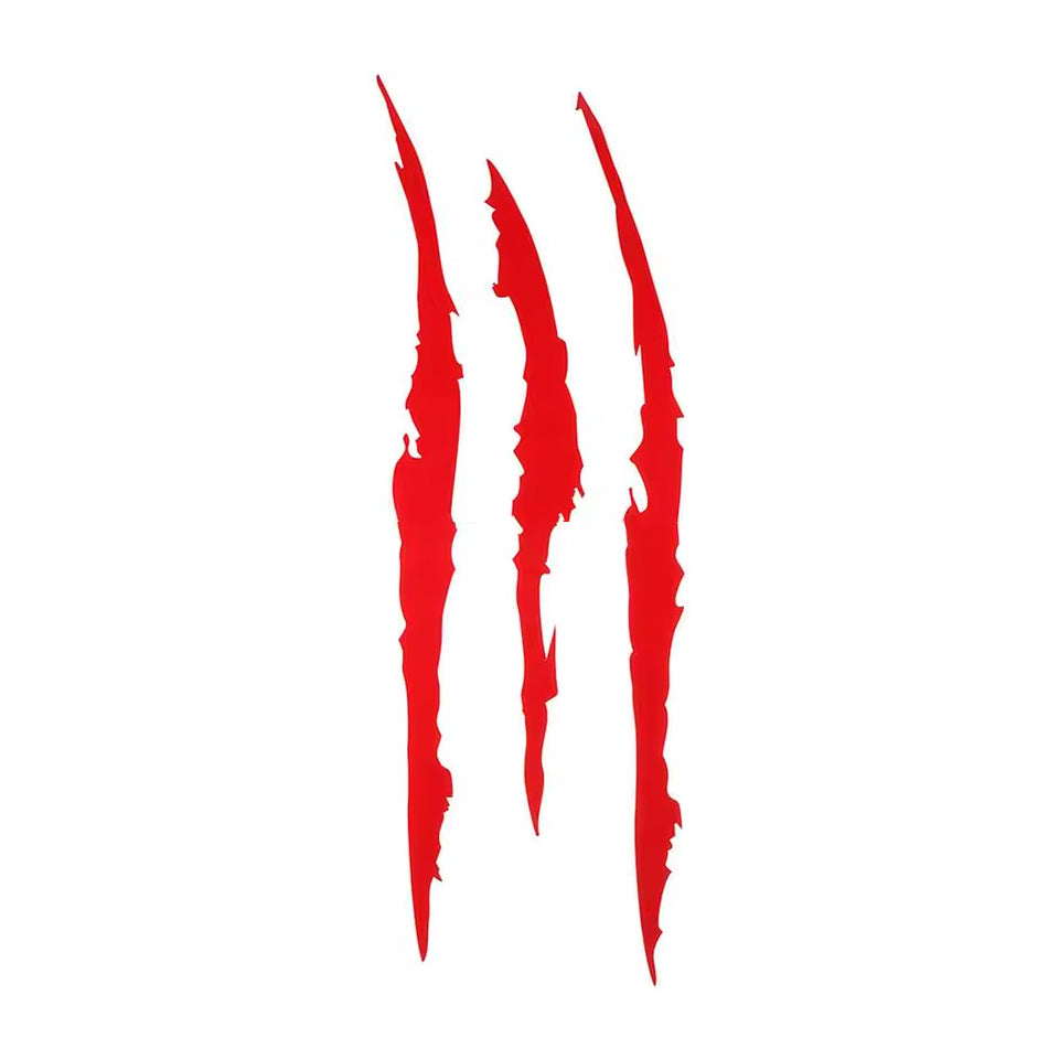 Roter Auto-Sticker im Kratzer-Design