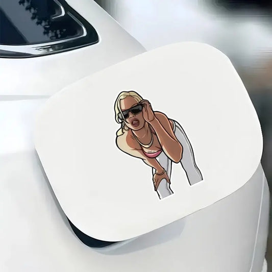 GTA-Girl Sticker auf Autolack – stylischer Aufkleber für Kofferraum, Laptop oder Heckscheibe