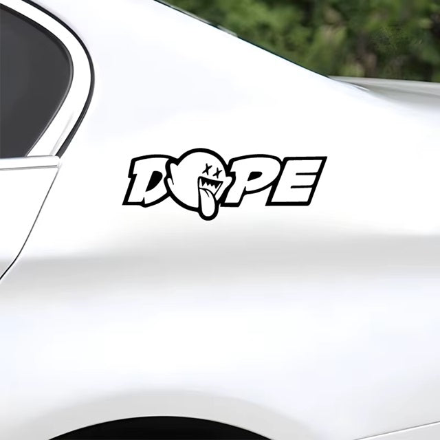 Auto-Sticker DOPE in Schwarz – auffälliger Tuning-Aufkleber für Fahrzeuge und Scheiben aller Art