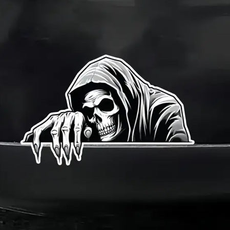 Sensenmann Auto-Sticker The Dead – auffälliger Aufkleber für dunkle Scheiben und provokanten Style